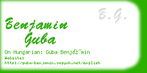 benjamin guba business card